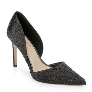 Badgley Mischka black heels. Black Rhinestones pumps. Badgley mischka pumps